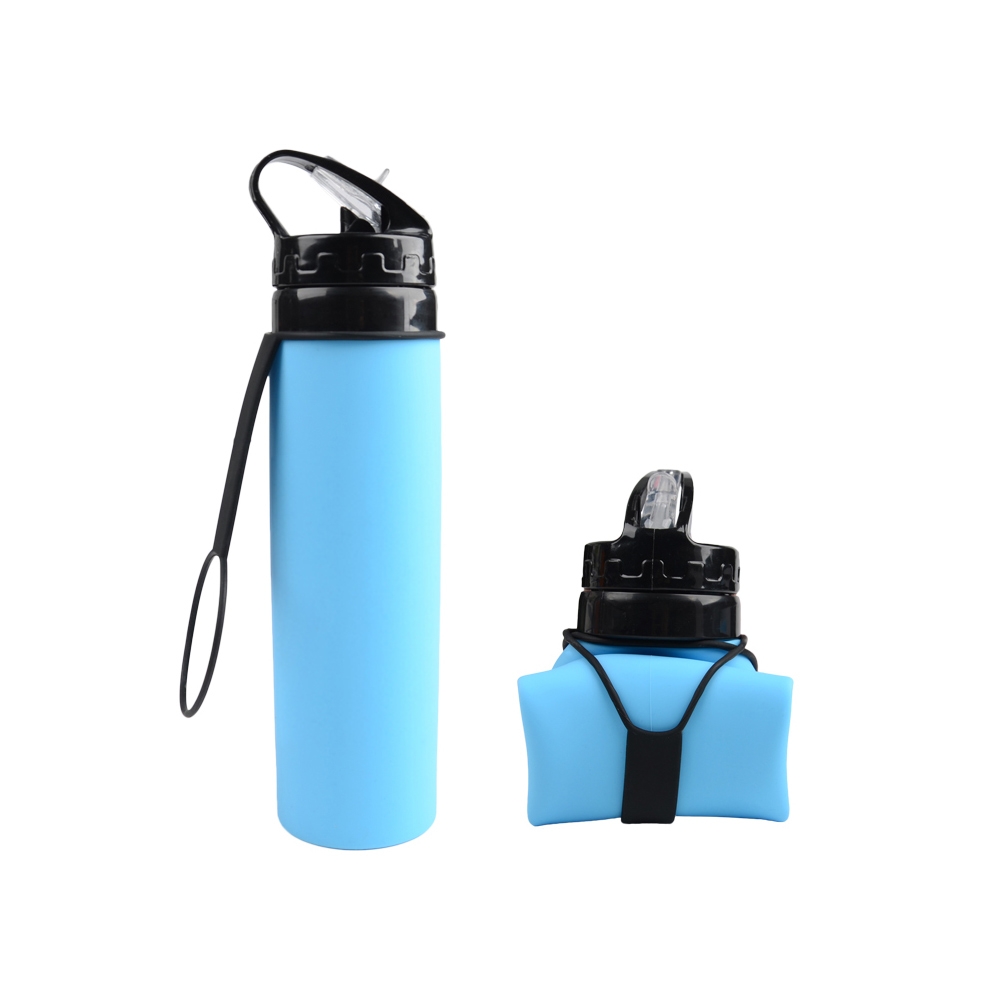 Collapsible Silicone Sports Water Bottle