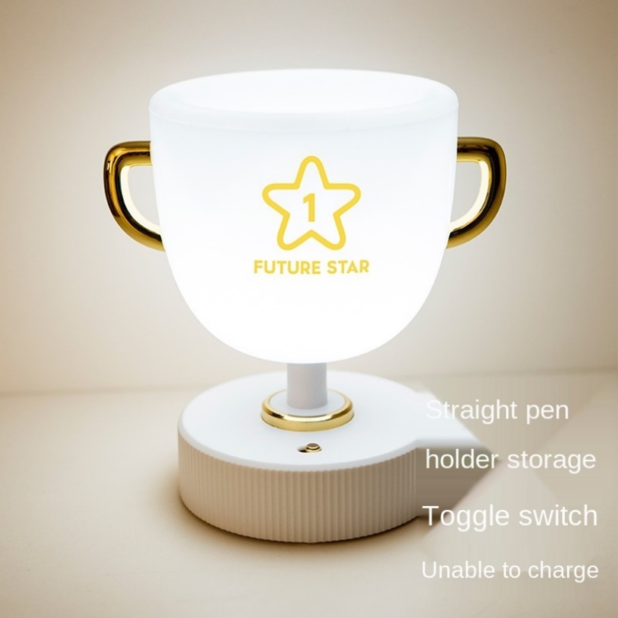 Multi-functional trophy pen container Night Light USB Rechargeable remote control colorful lights