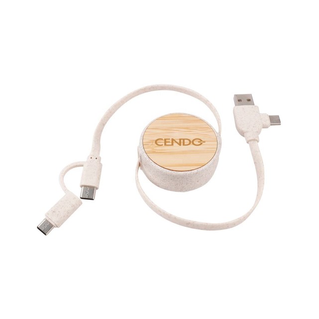 麥稈可伸縮四合一充電USB線