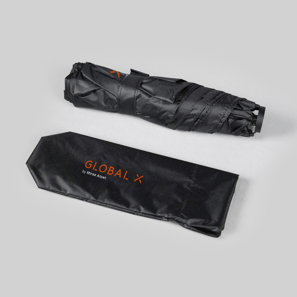 Global X ETFs Ultra-Light Foldable Umbrella | 127g Compact Financial Professional Series