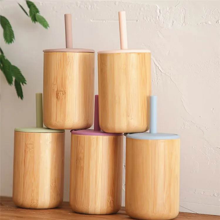 Bamboo Cup with Straw
