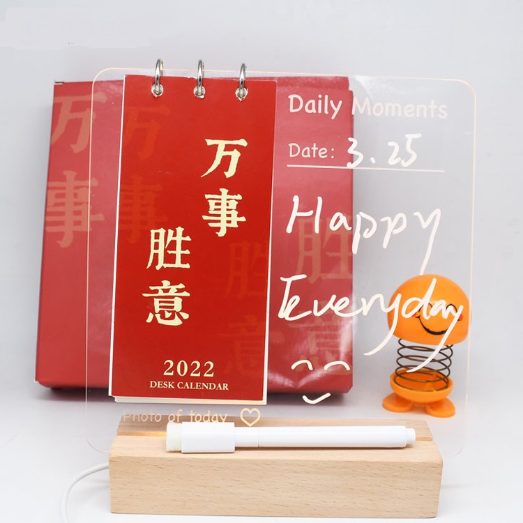 DIY Luminous Message Desk Calendar