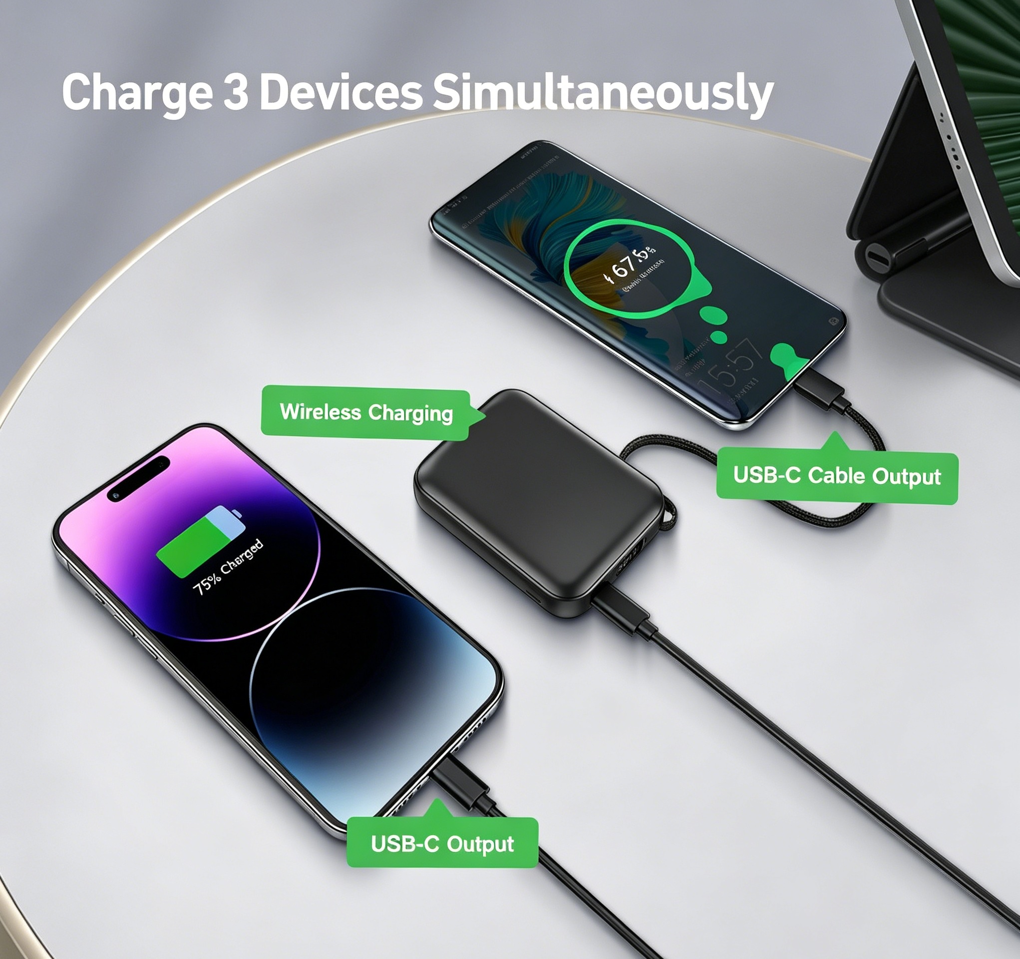3-in-1 Magnetic Wireless Power Bank