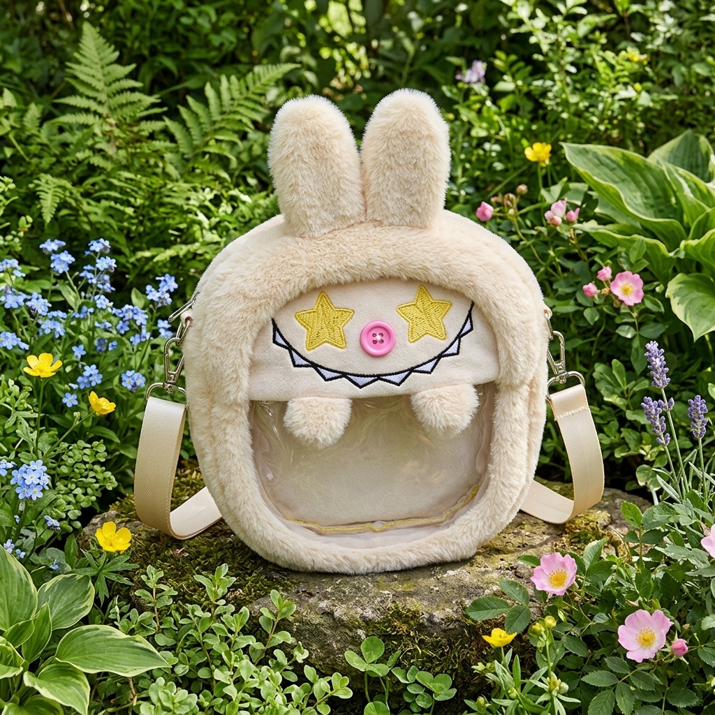 Custom Cartoon Plush Shoulder Bag & Mini Backpack with PP Cotton Filling