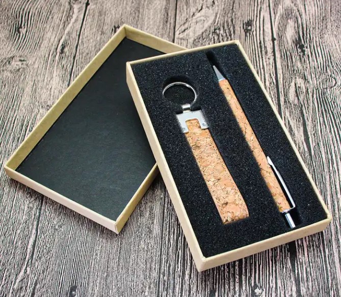 Eco-friendly Cork Pen and Key Chain