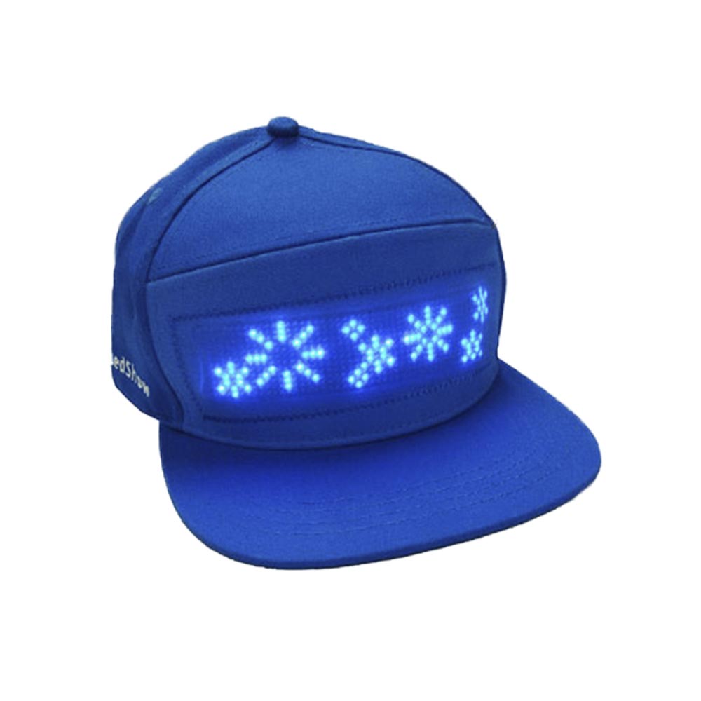 LED programmable scrolling message cap