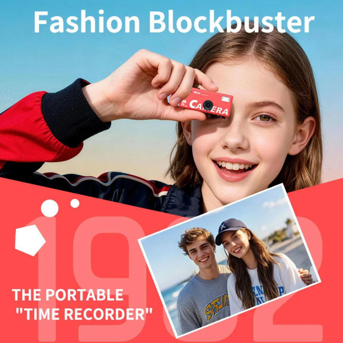 Flip-Screen Mini Camera (Custom Logo, 64G Option)
