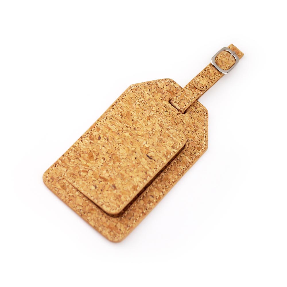 Eco-friendly Cork Luggage Tags with a Strap