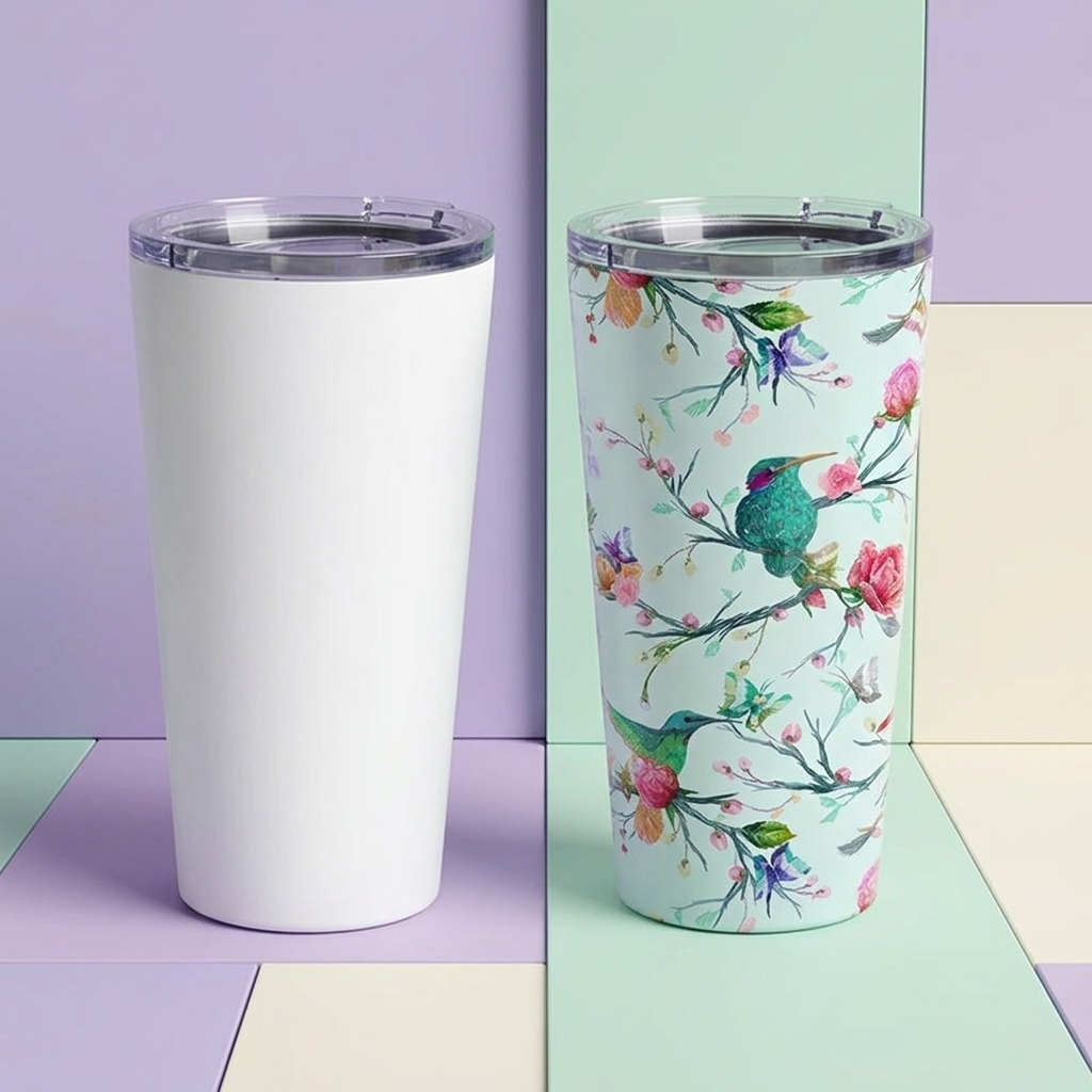 16oz 480ml  Coffee Tumbler (Glossy White)