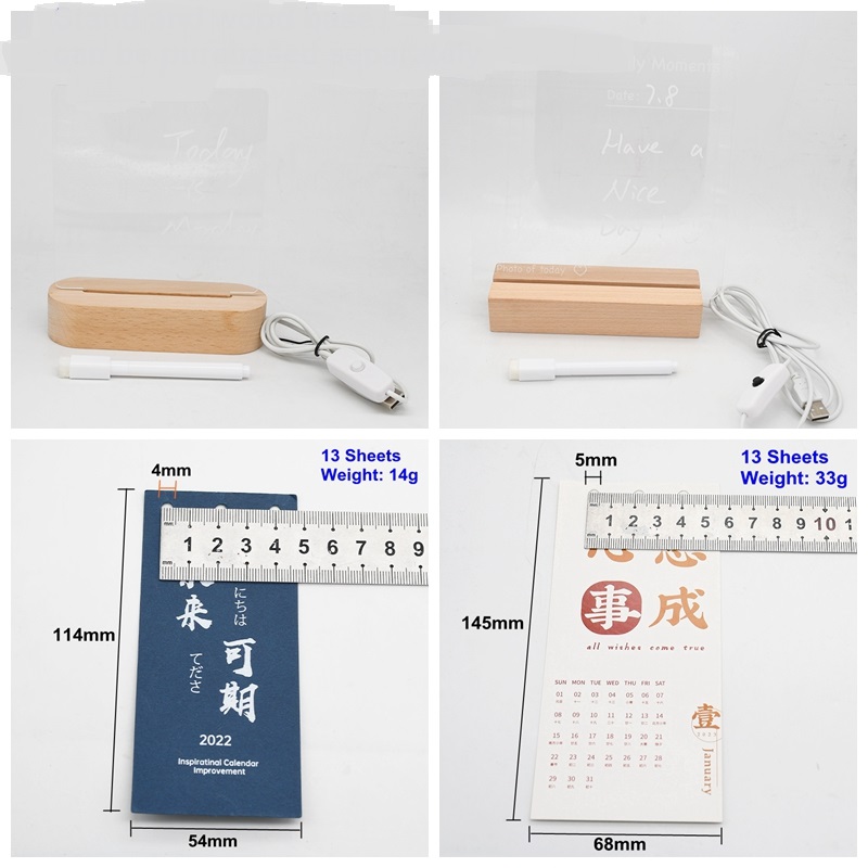 DIY Luminous Message Desk Calendar