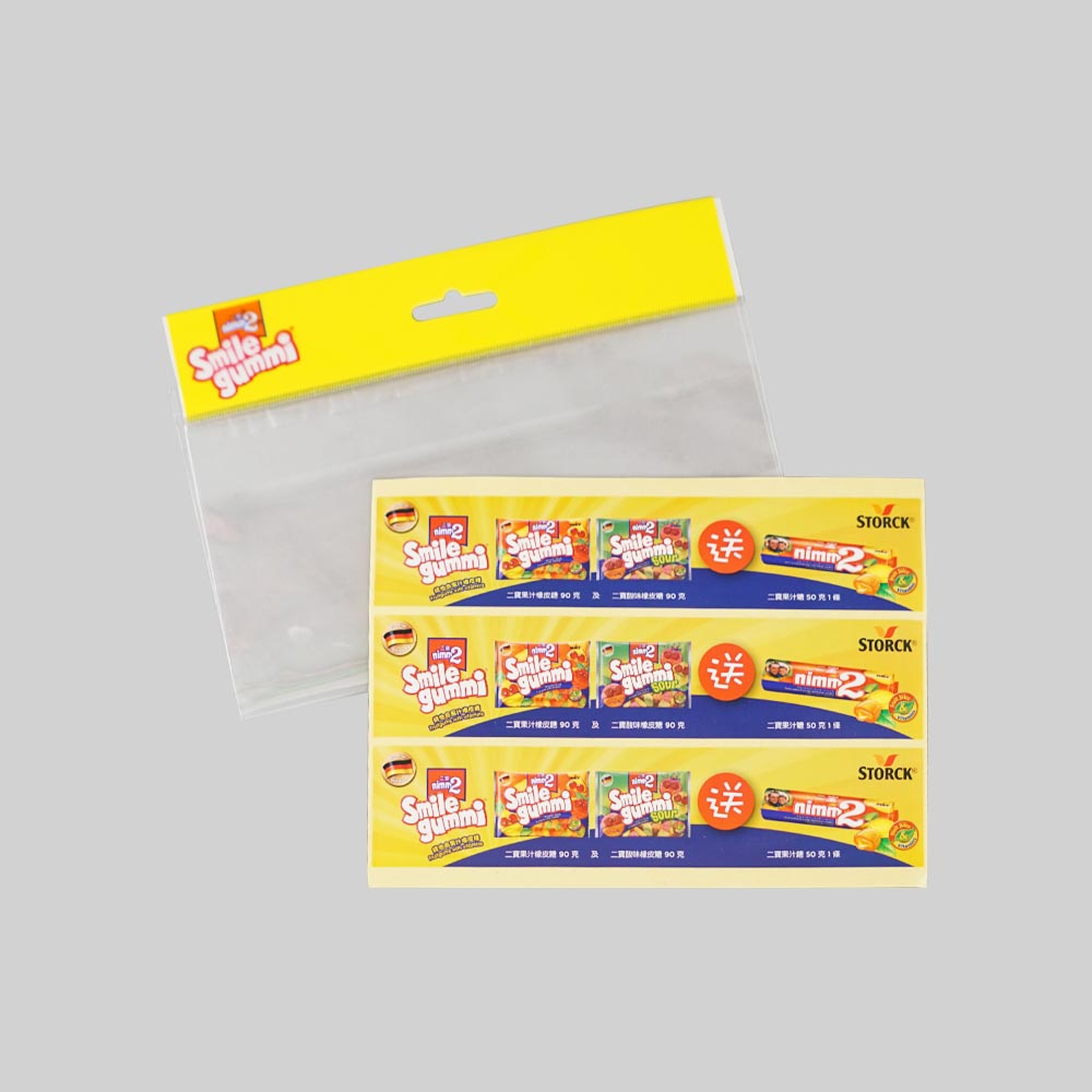 Opp bag with sticker