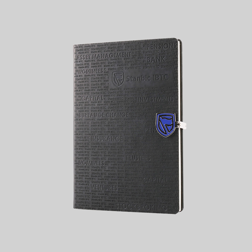 PU Notebooks With a Metal Logo