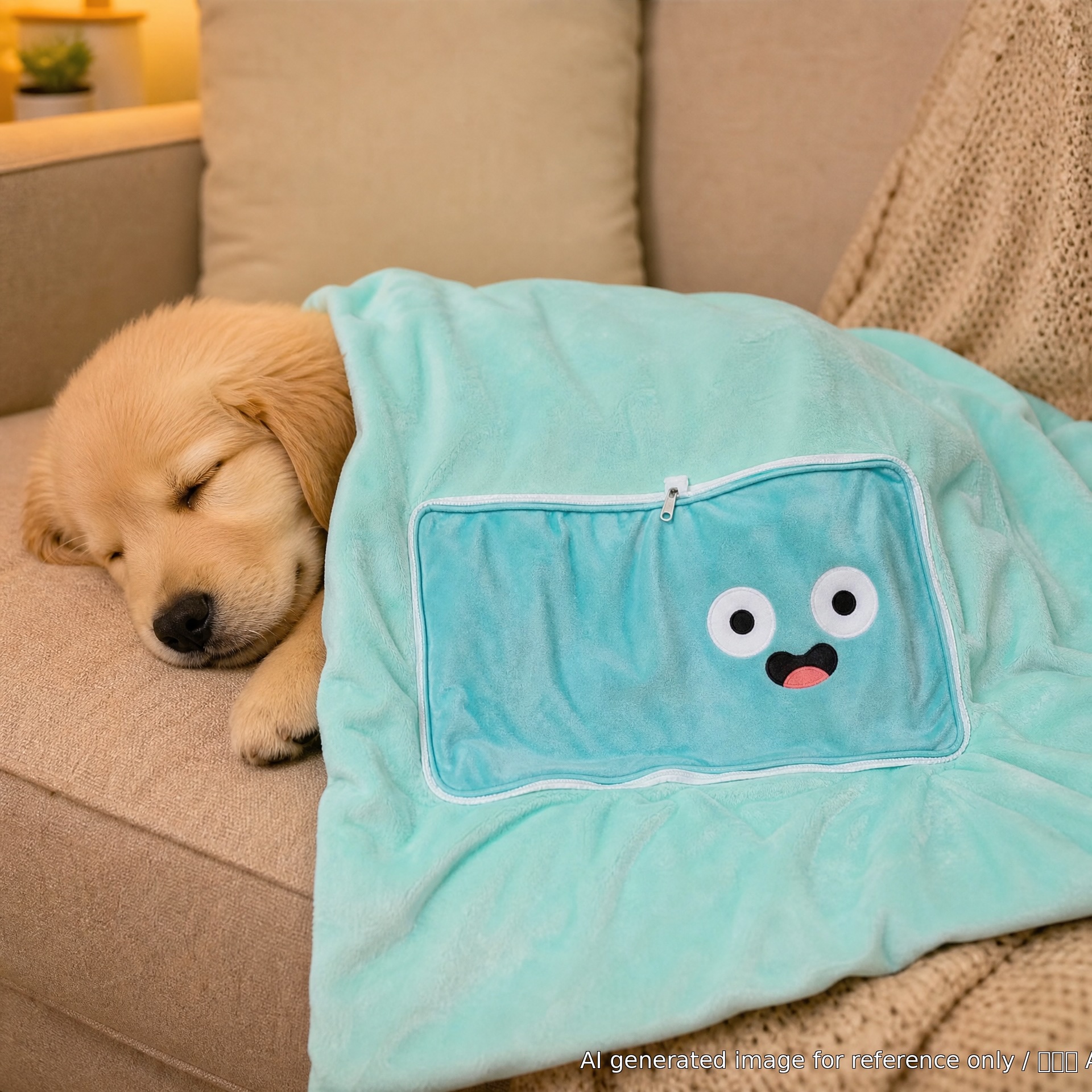 ZA Bank Zappy & Alfie 2-in-1 Cushion with Blanket (Mascot Collection)