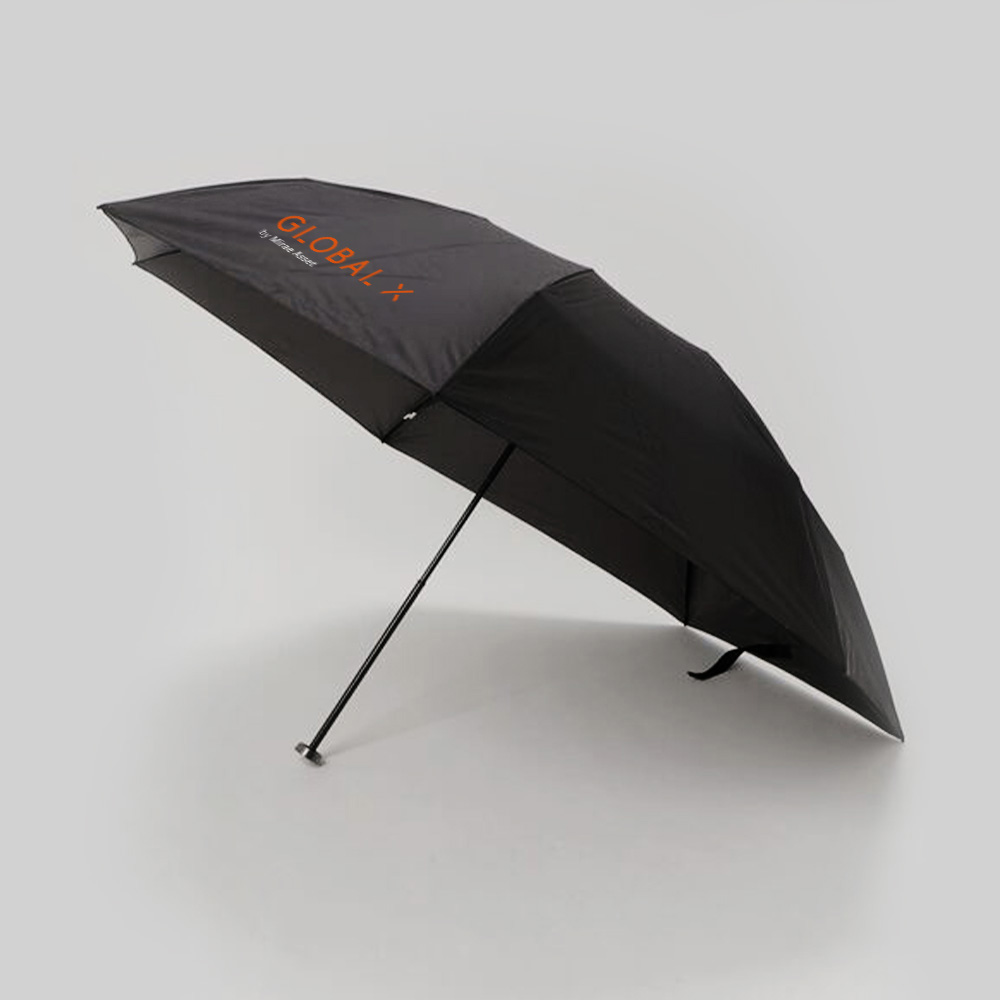 Global X ETFs Ultra-Light Foldable Umbrella | 127g Compact Financial Professional Series