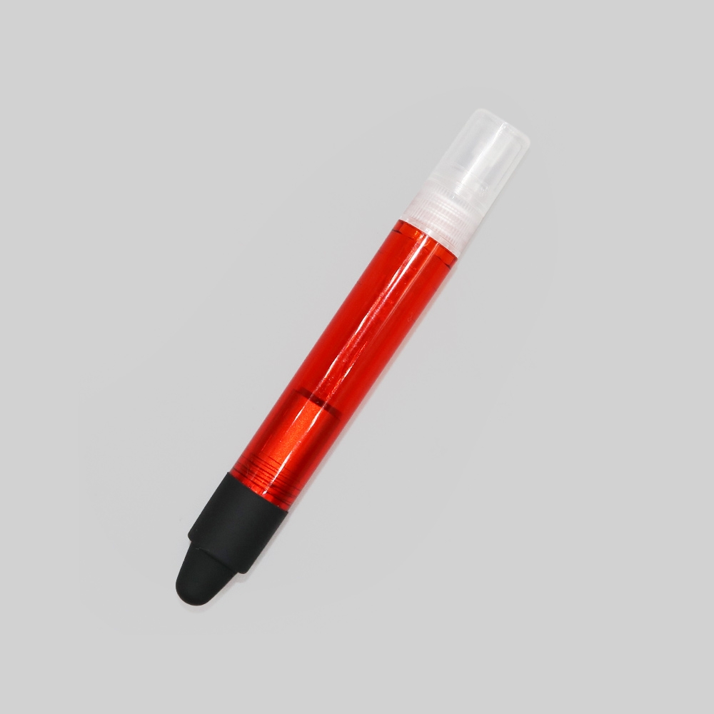 Touch screen stylus with spray bottle ball pen