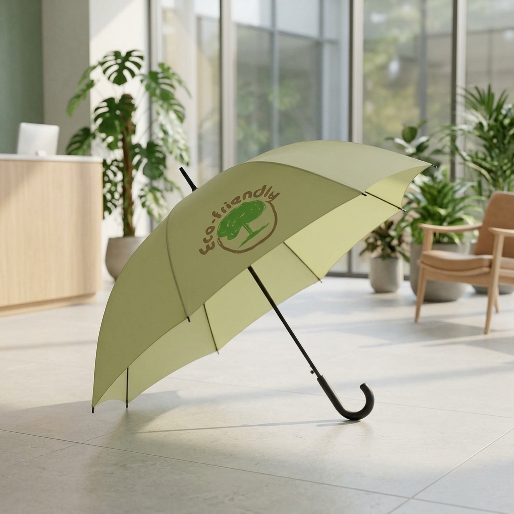 RPET Sustainable Straight Umbrella | 100% Recycled Polyester ESG Gift