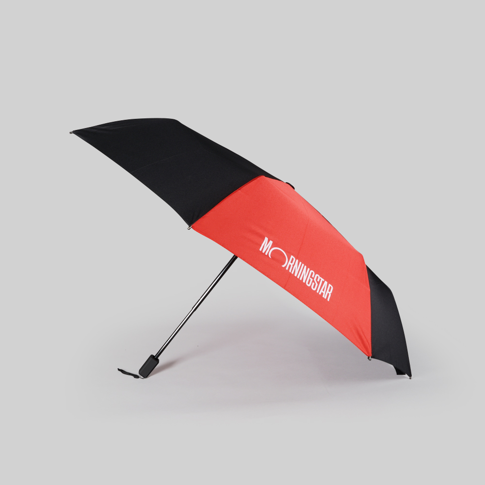Morningstar Custom 3-Fold Umbrella | 360° All-Round Brand Placement & Zipper Pouch Design