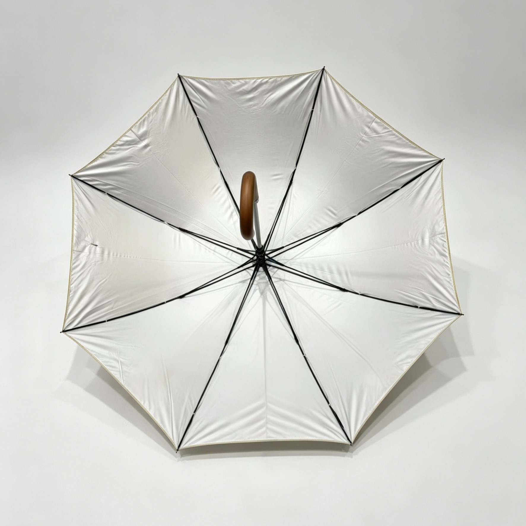 CMB Wing Lung Bank Custom Straight Umbrella | Premium Wooden J-Handle Design