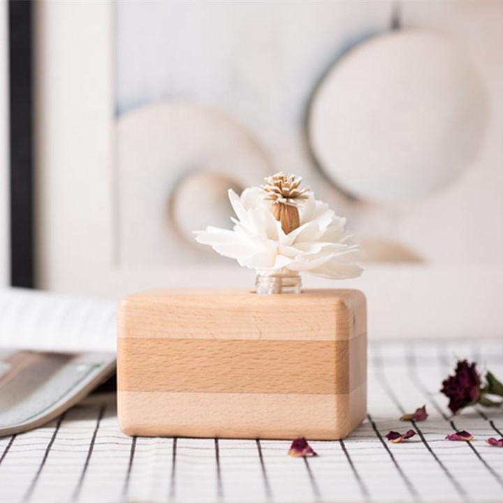 Custom Wooden Box Fireless Aroma 
