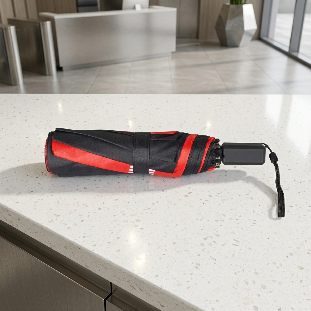 Morningstar Custom 3-Fold Umbrella | 360° All-Round Brand Placement & Zipper Pouch Design