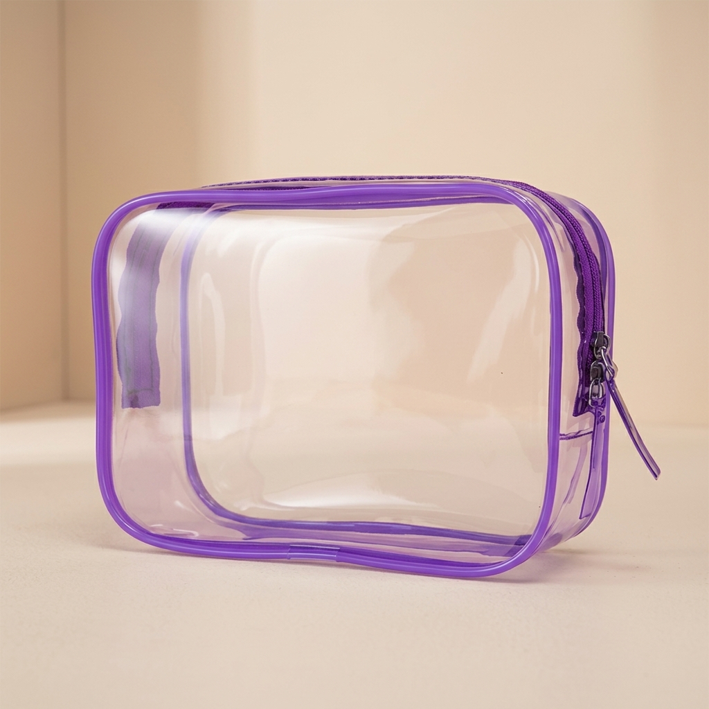 客製化透明 PVC 旅行洗漱袋（附拉鏈）