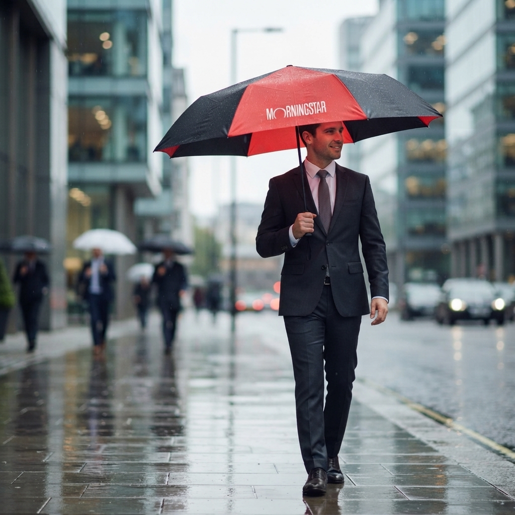 Morningstar Custom 3-Fold Umbrella | 360° All-Round Brand Placement & Zipper Pouch Design