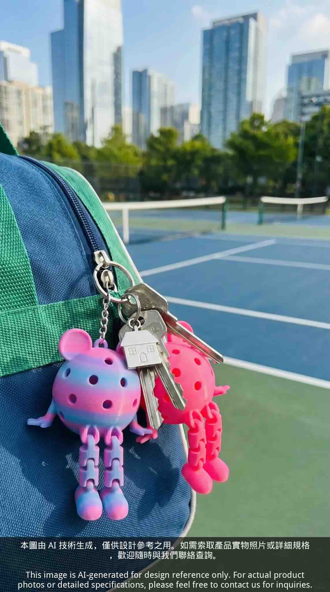 Pickleball Doll Keychain (Biodegradable Plastic)