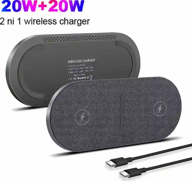2 In 1 Fast Wireless Charger Mat