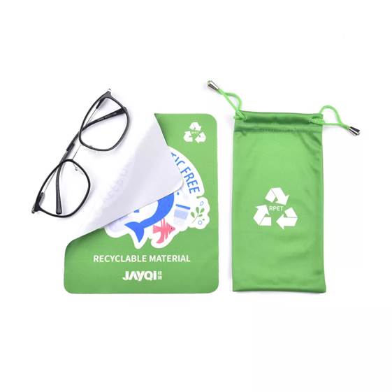 RPET Glasses Wiping Cloth with Pouch