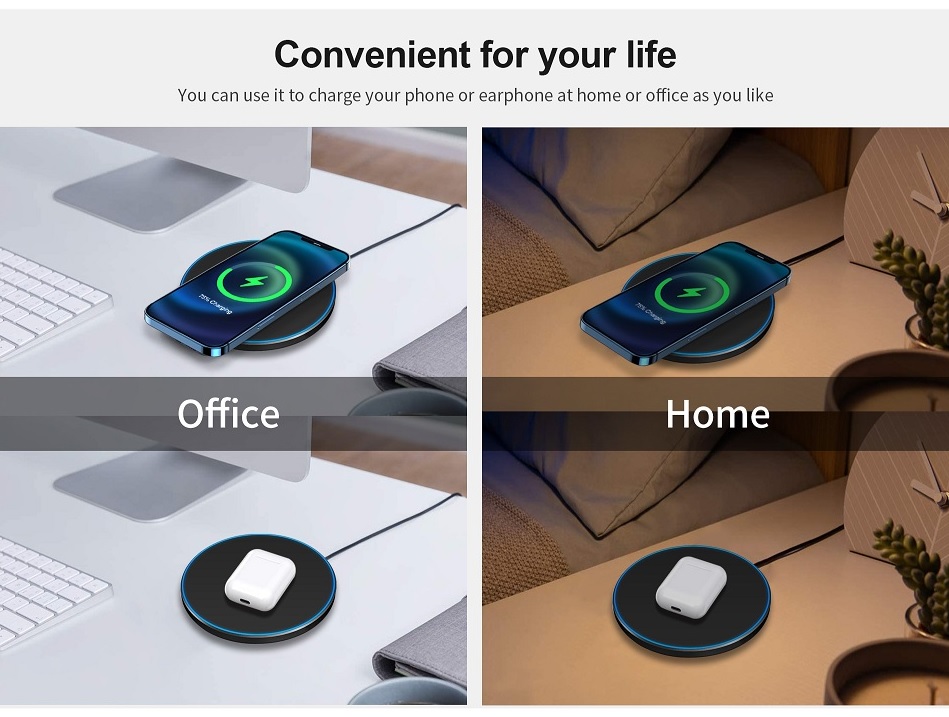 15W Wireless Charger (Support Wireless Earbuds)
