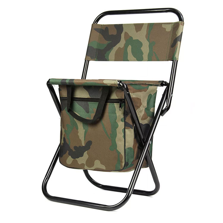 Foldable chair with cooler bag