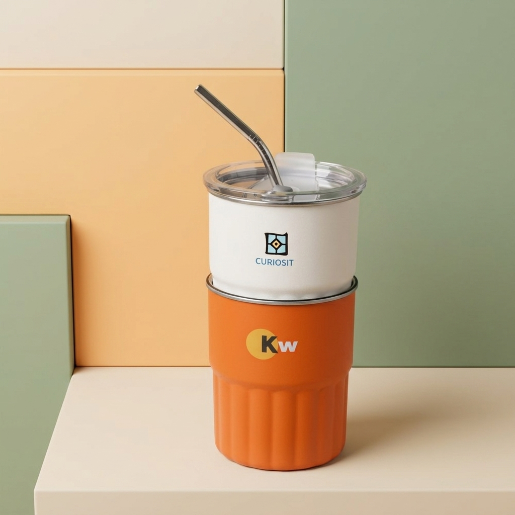 300ml Stainless Steel Straw Cup