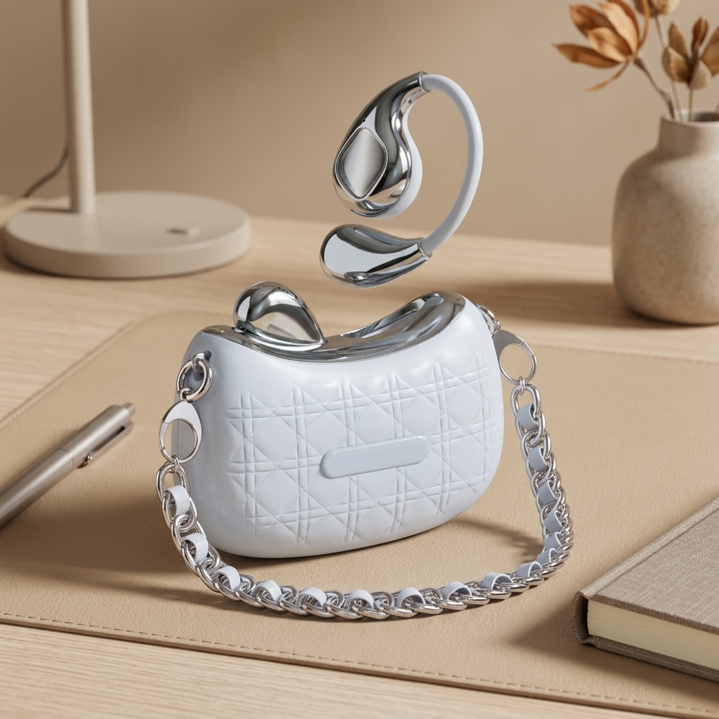 Handbag-Style Open-Ear Wireless Earphones (Custom Logo)