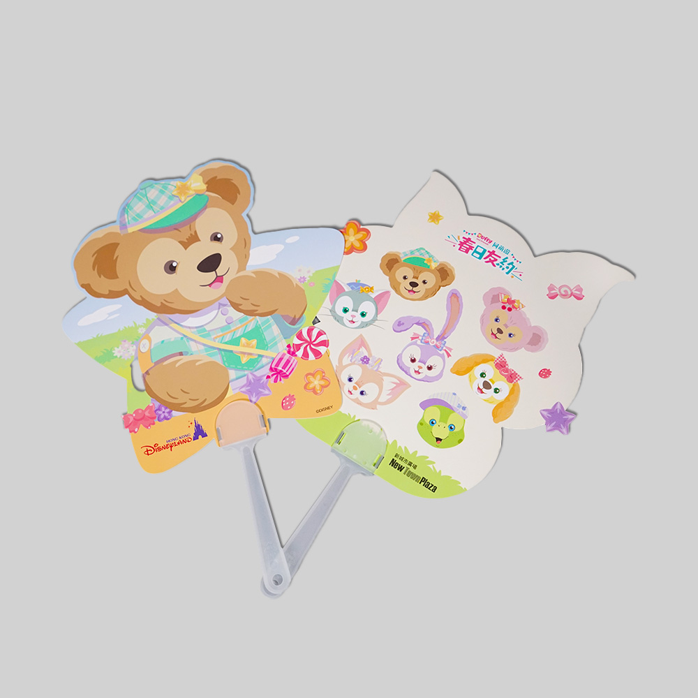 Paper Fan with handle (By"Duffy & Friends")