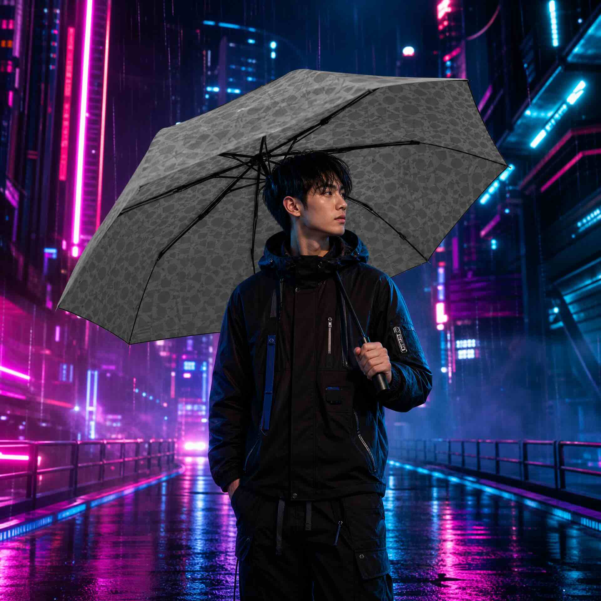 PlayStation 「經典符號」三摺晴雨傘：Cyberpunk 與電競風格 OEM 案例
