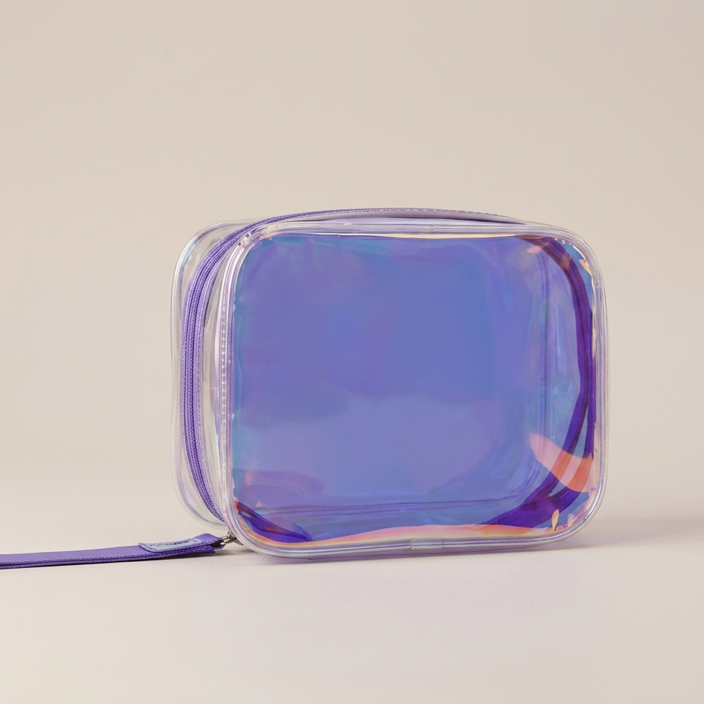 客製化透明 PVC 旅行洗漱袋（附拉鏈）