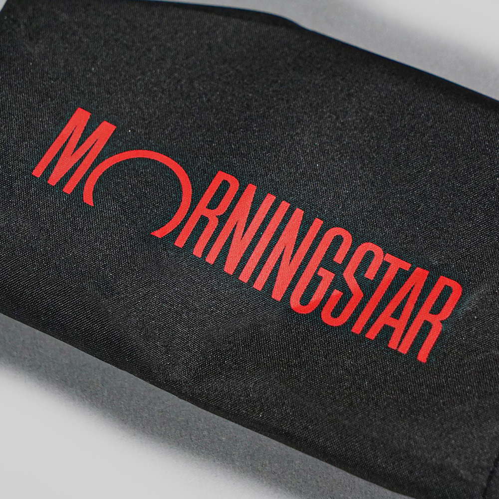 Morningstar Custom 5-Fold Umbrella | Red-and-Black Colour-Blocking Design
