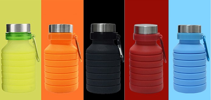 Bpa Free Silicone Collapsible Water Bottle