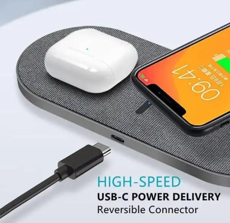 2 In 1 Fast Wireless Charger Mat