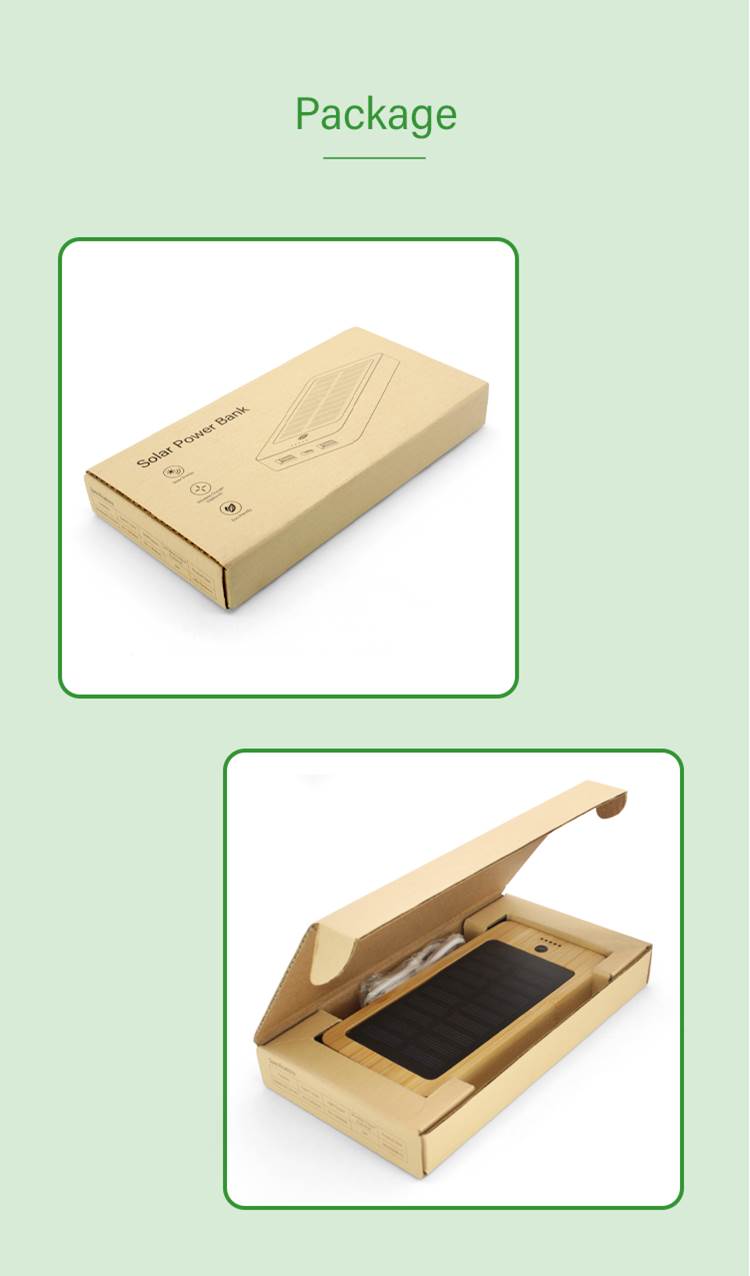 竹製外殼太陽能無線充電器
