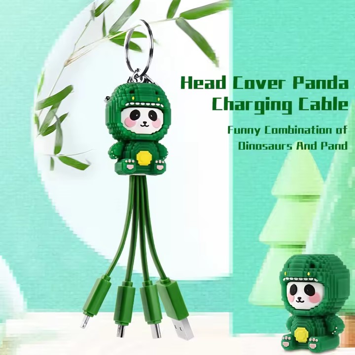 PVC客製化USB 3 合 1 充電線鎖匙扣