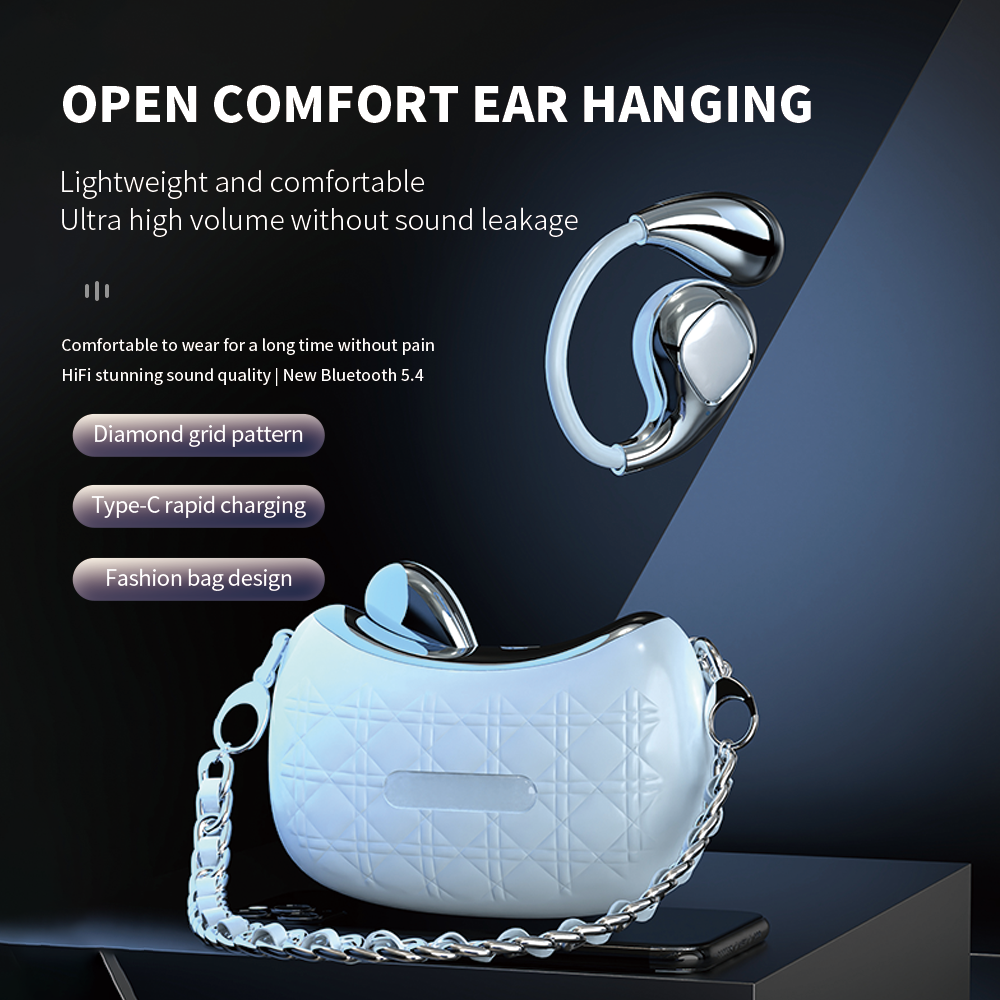 Handbag-Style Open-Ear Wireless Earphones (Custom Logo)