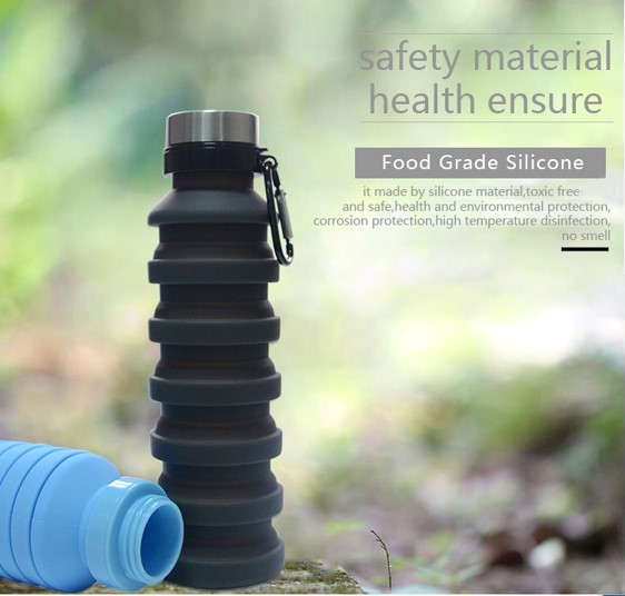 Bpa Free Silicone Collapsible Water Bottle