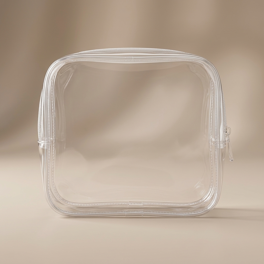 客製化透明 PVC 旅行洗漱袋（附拉鏈）
