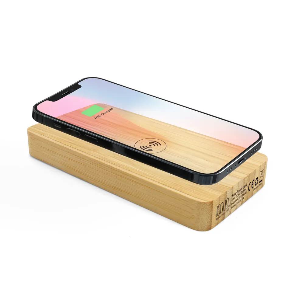 竹製外殼太陽能無線充電器