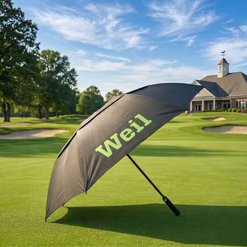 Weil Customized Vented Golf Umbrella | 30-inch Double-Canopy Design