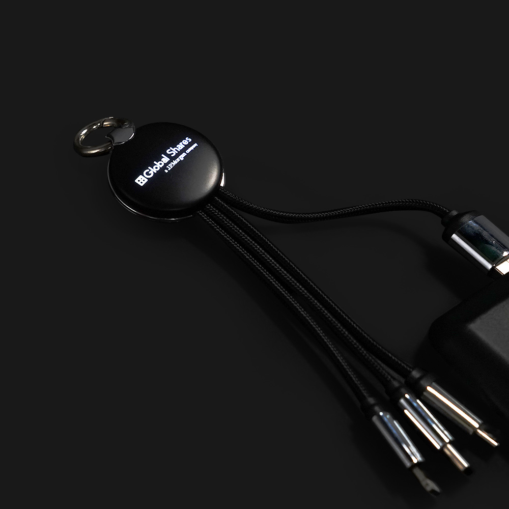 Light Up Logo 3 in 1 Charging Cables