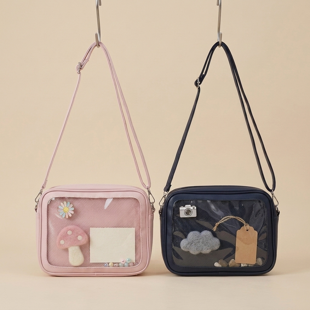 Customized Multi-Color PU Ita Bag Crossbody with Insert Pocket