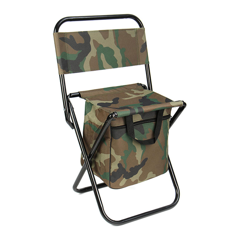 Foldable chair with cooler bag