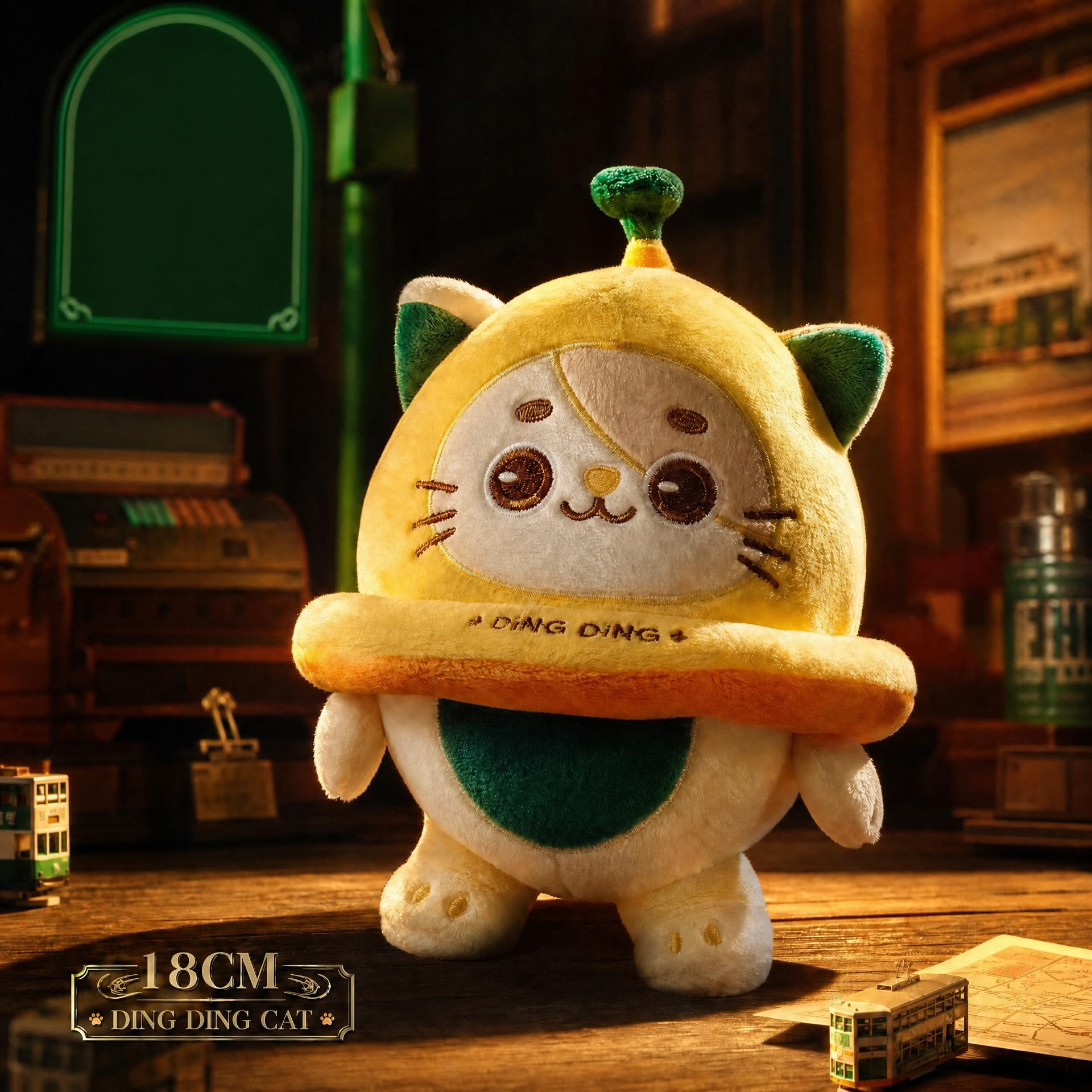 HK Tramways 120th Anniversary x Ding Ding Cat (18cm)